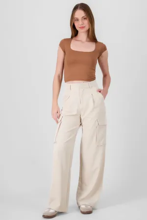 Pantalon sastre detalle bolsas cargo