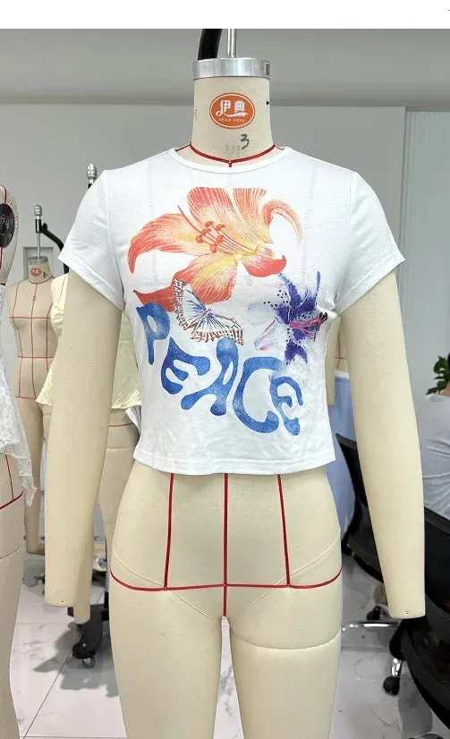 Peace Graphic Baby Tee