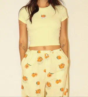 Peaches Cropped Baby Tee