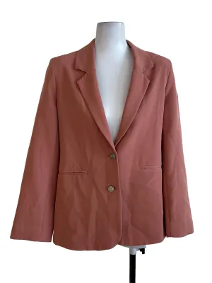 Peachy Pink Plain Blazer