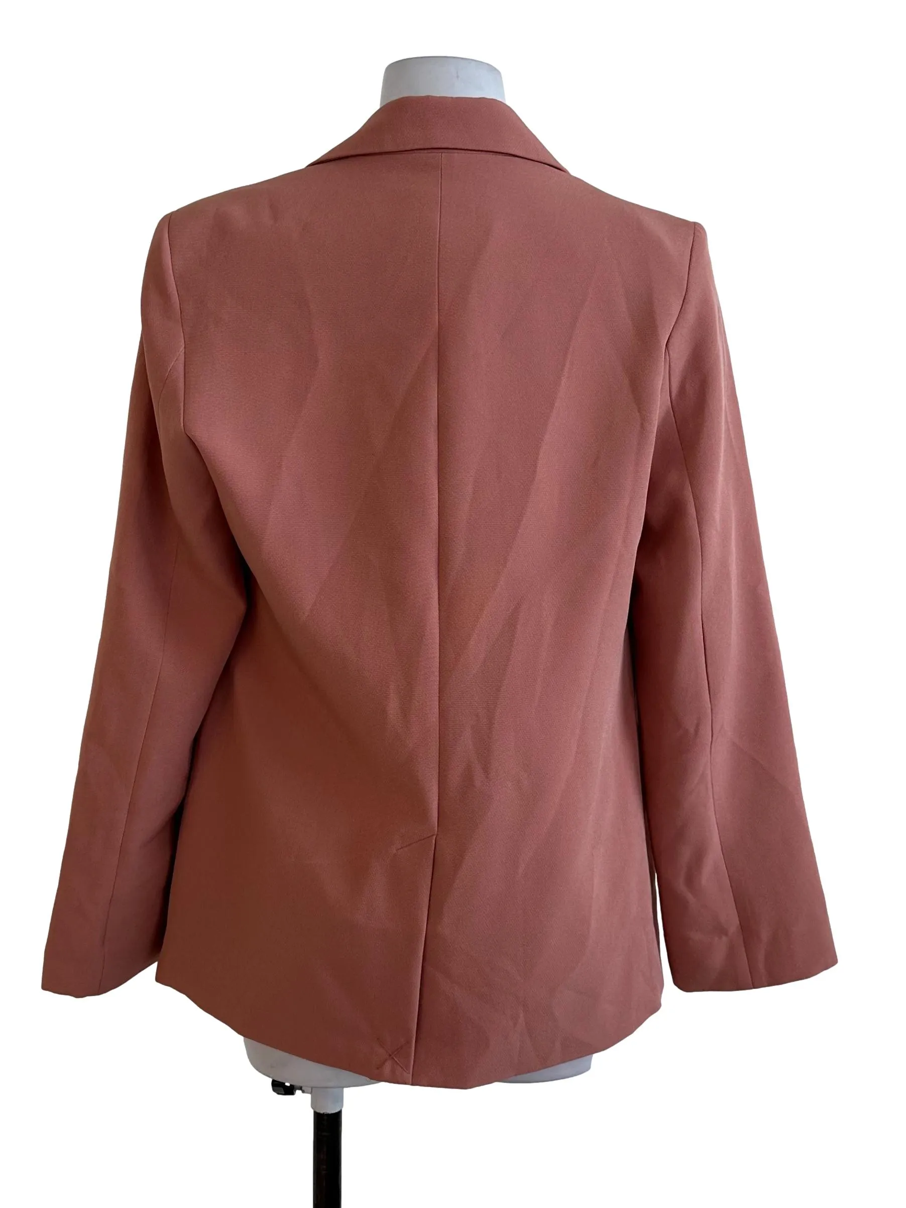 Peachy Pink Plain Blazer