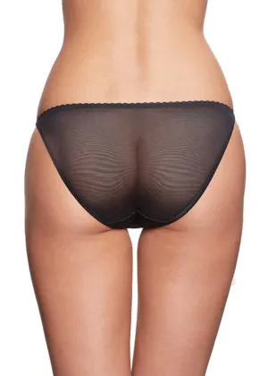 Pearly Eye Bikini Black Panties