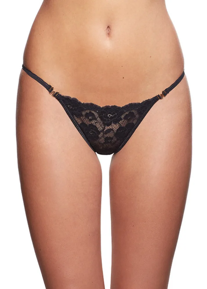 Pearly Eye Bikini Black Panties