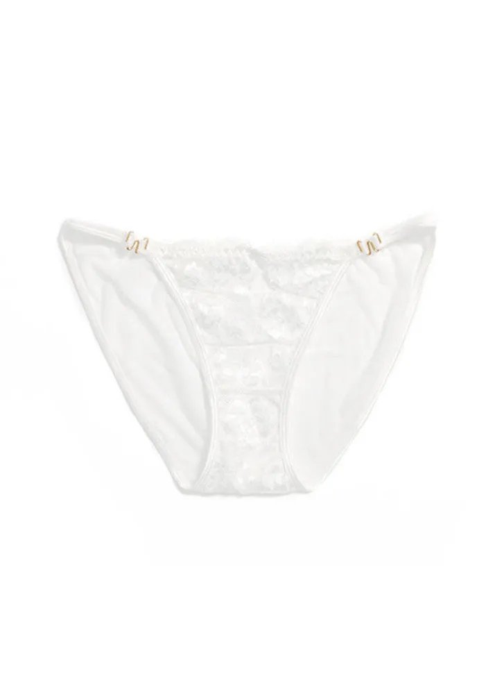 Pearly Eye Bikini White Panties