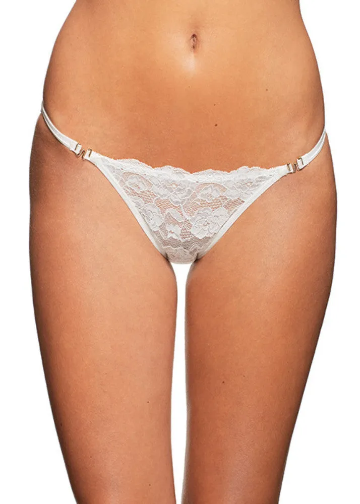 Pearly Eye Bikini White Panties