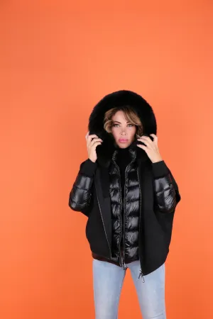Pegaso-CWR Ladies Down 3-in-1 Coat in Black