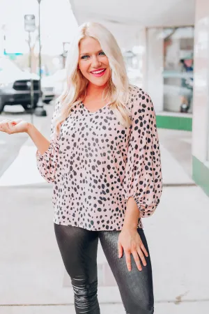 Perdita Dalmatian Top - Blush