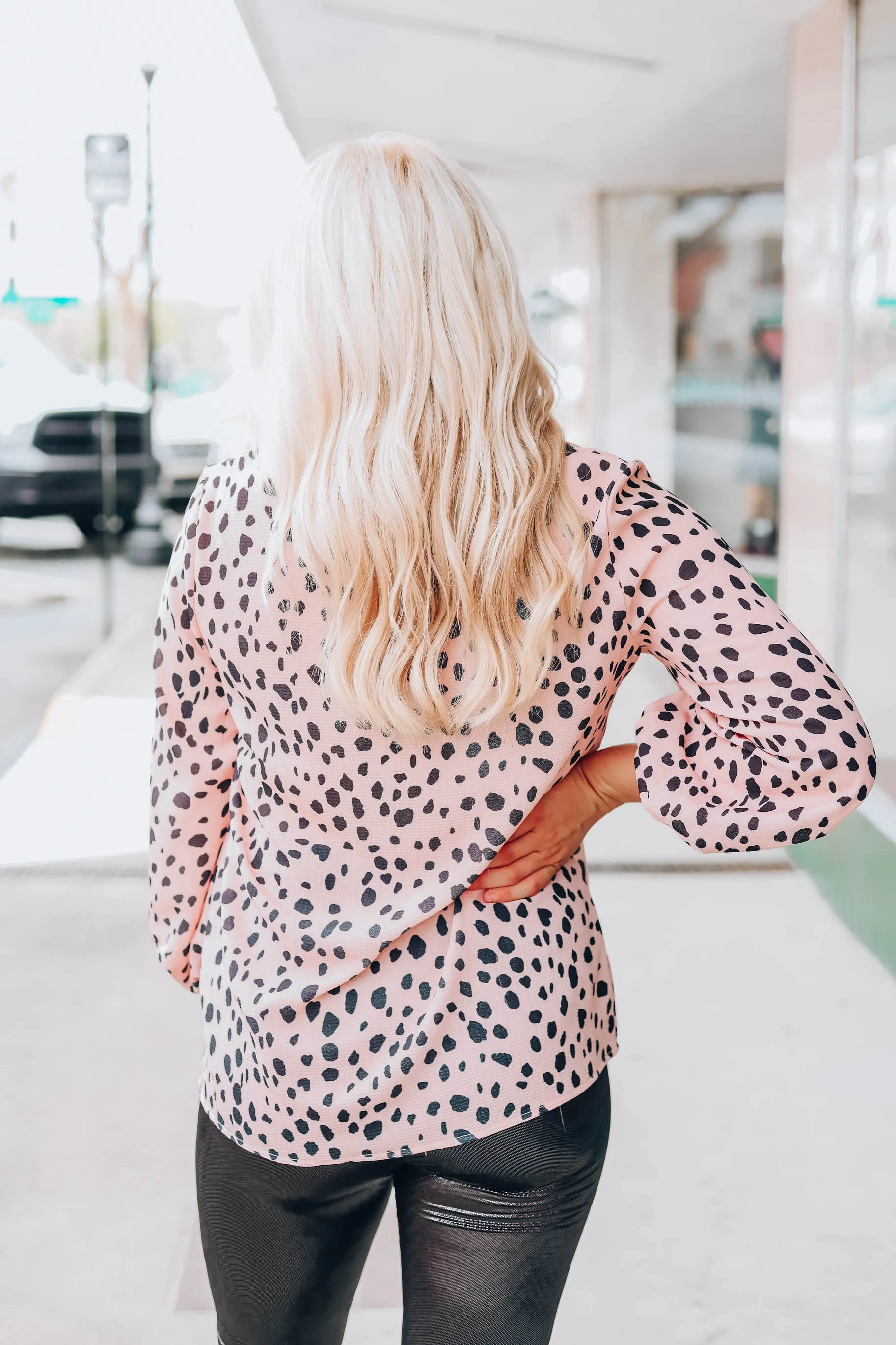 Perdita Dalmatian Top - Blush