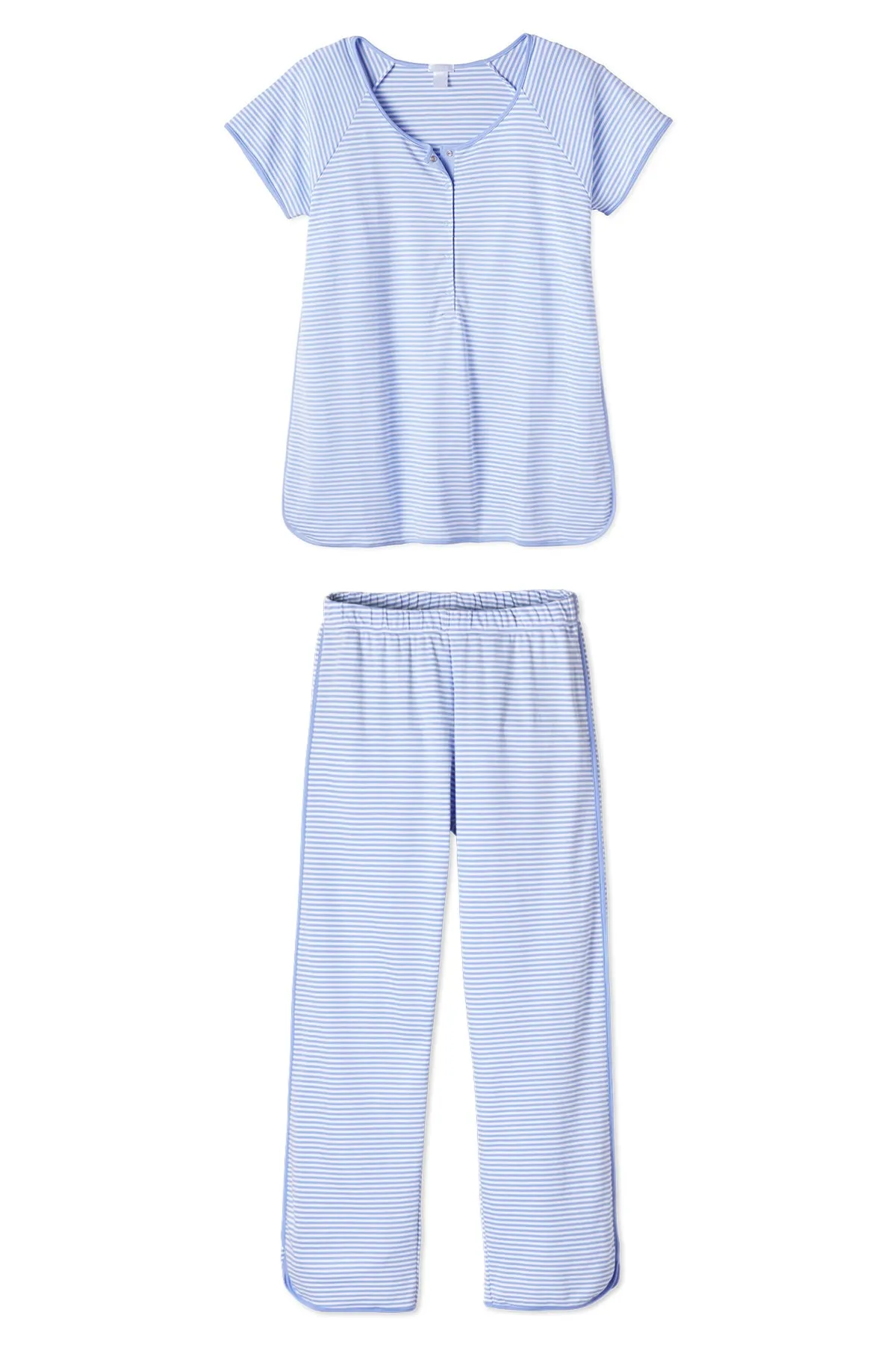 Pima Maternity Short-Long Set in Hydrangea