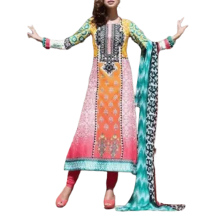 Pink Cotton Unstitched Churidar Suit (100000060656)