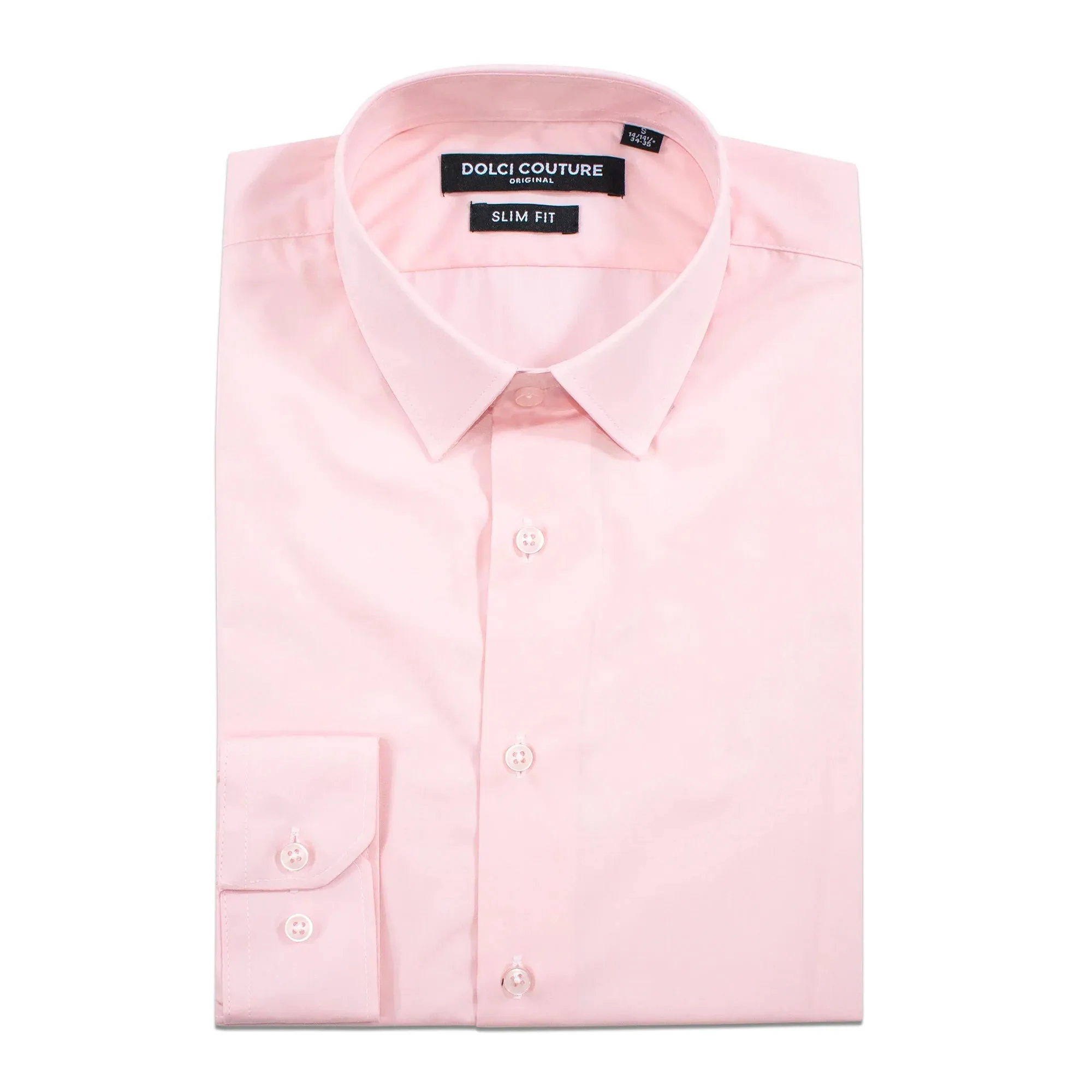Pink Stretch Slim-Fit Dress Shirt