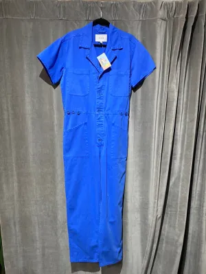 PISTOLA Blue Collared Short Sleeve Pants Jumpsuit