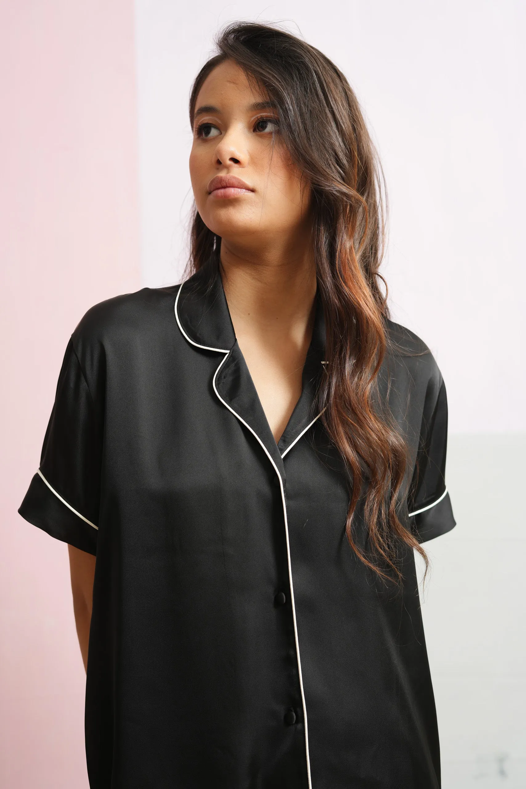 PJ S/S SET BLACK