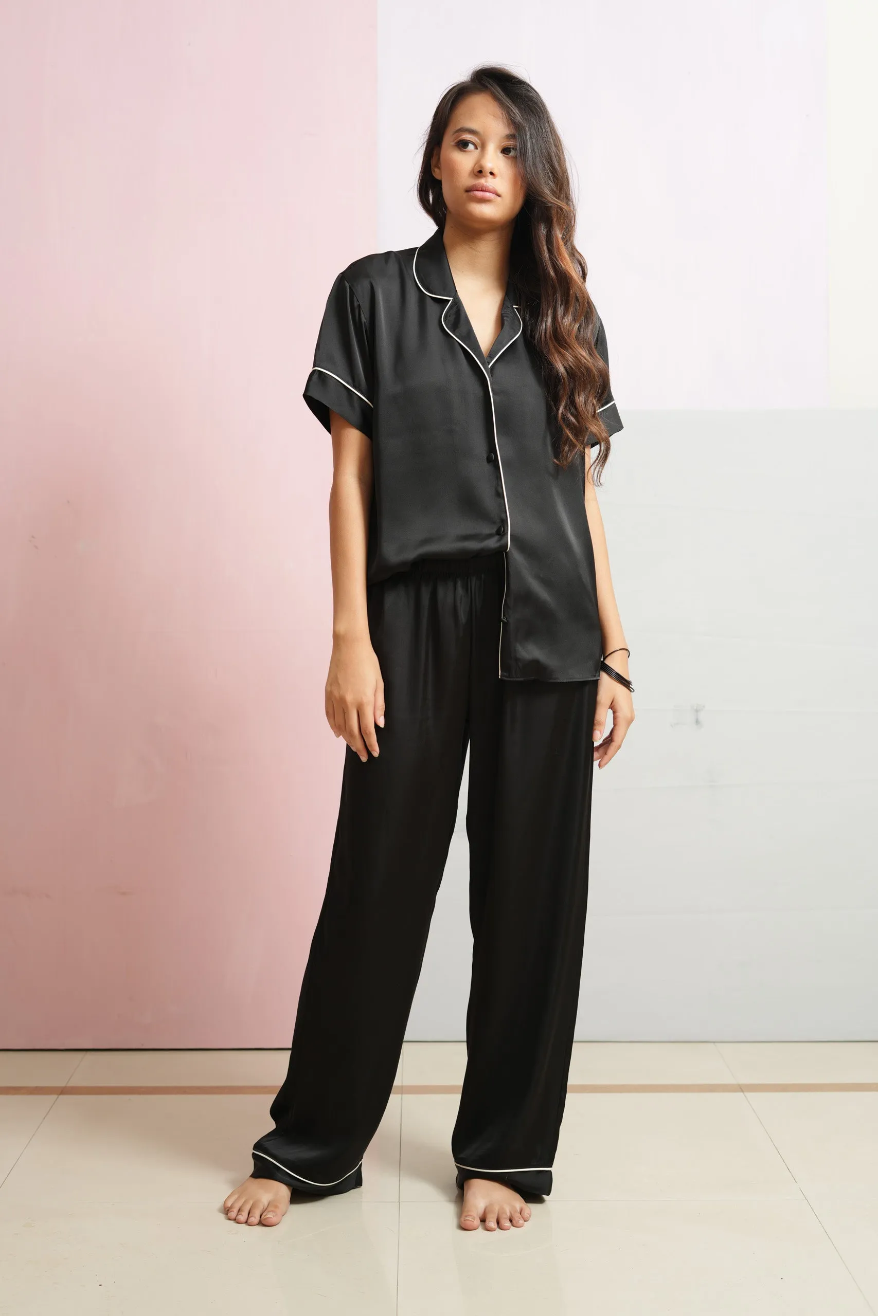 PJ S/S SET BLACK