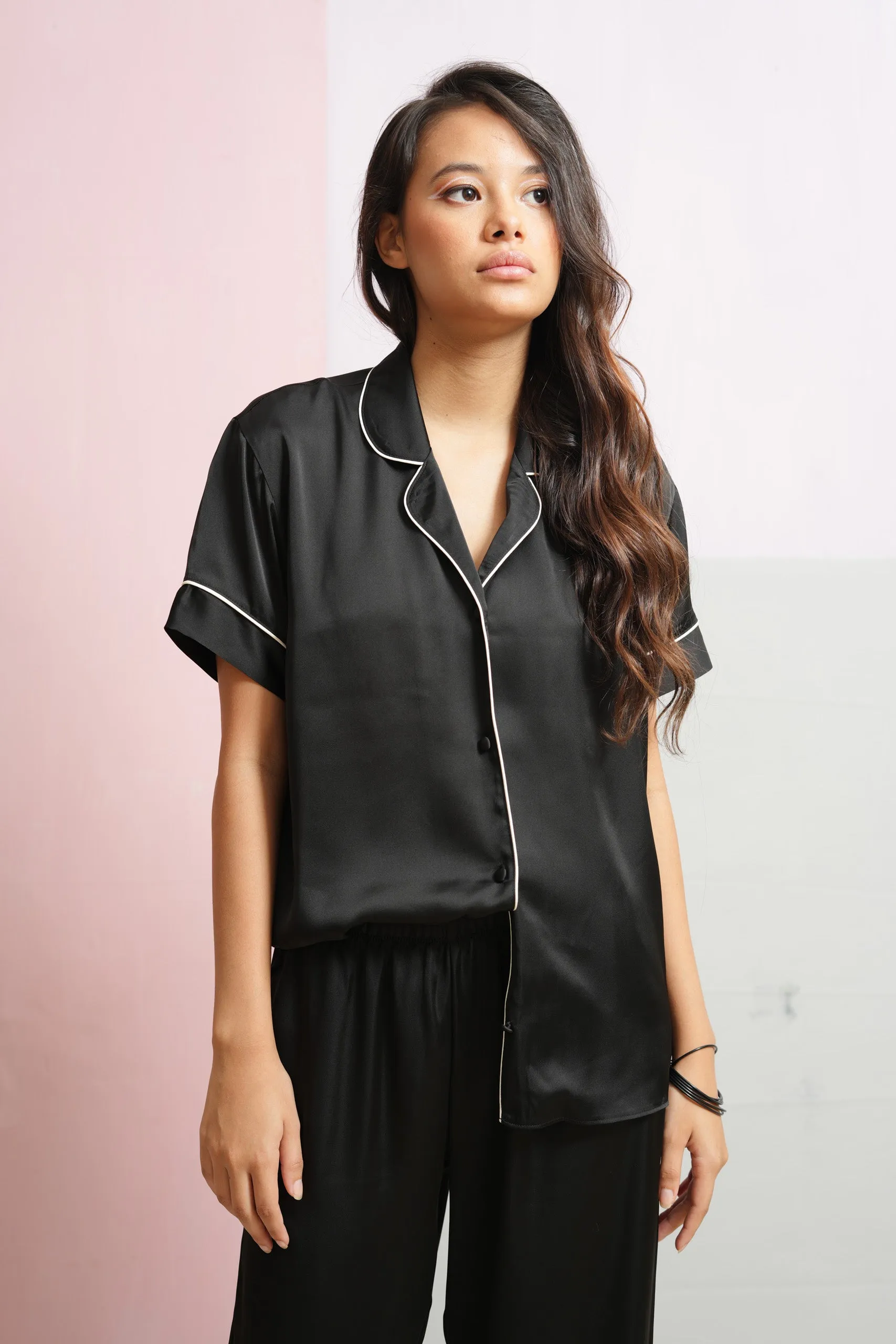 PJ S/S SET BLACK