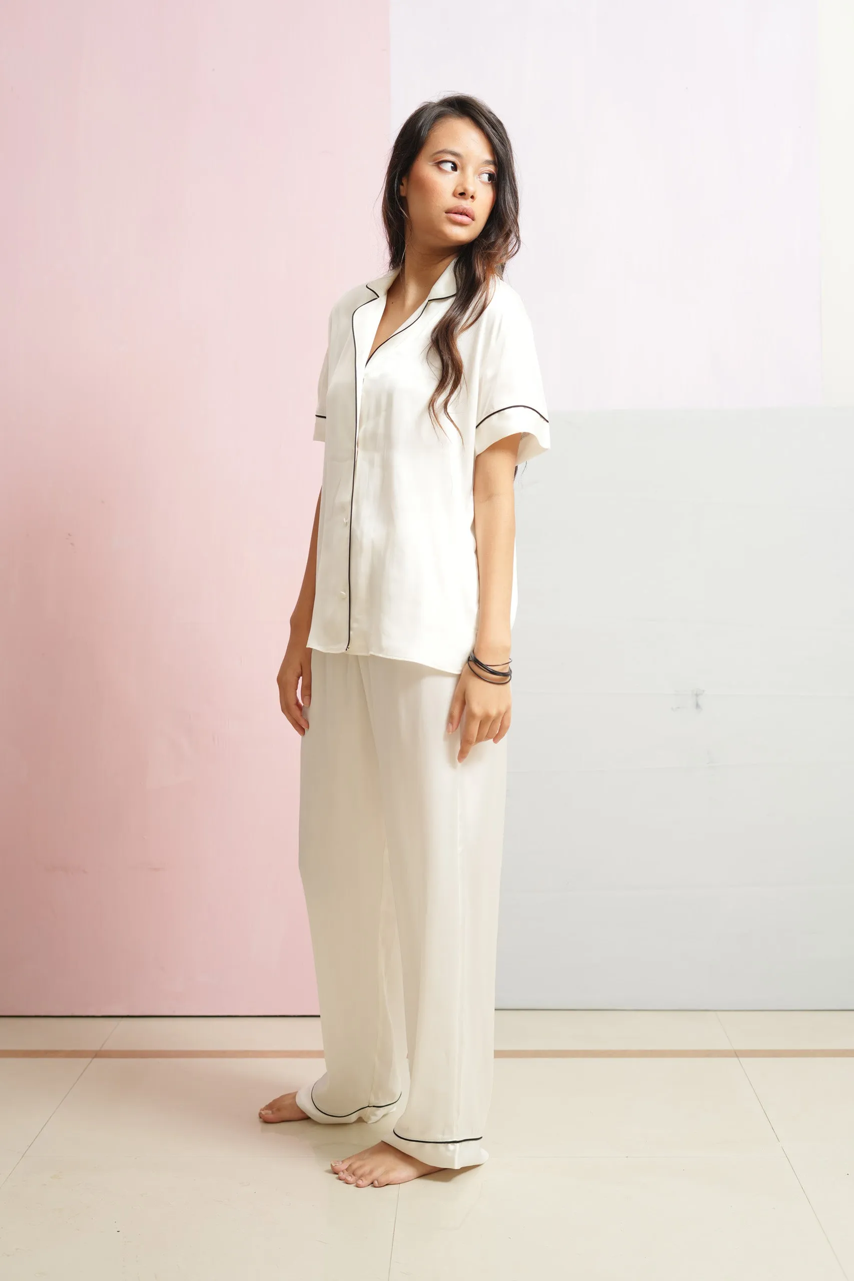 PJ S/S SET WHITE