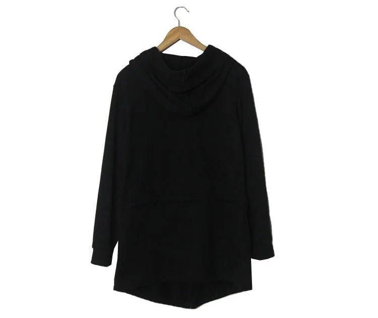 Plain Hooded Men's Cape Cloak Jacket