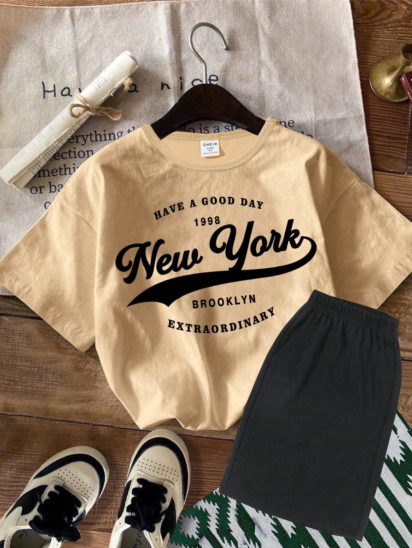 Polo t shirt smart casual| Boy Casual Simple Letter Print Short Top
