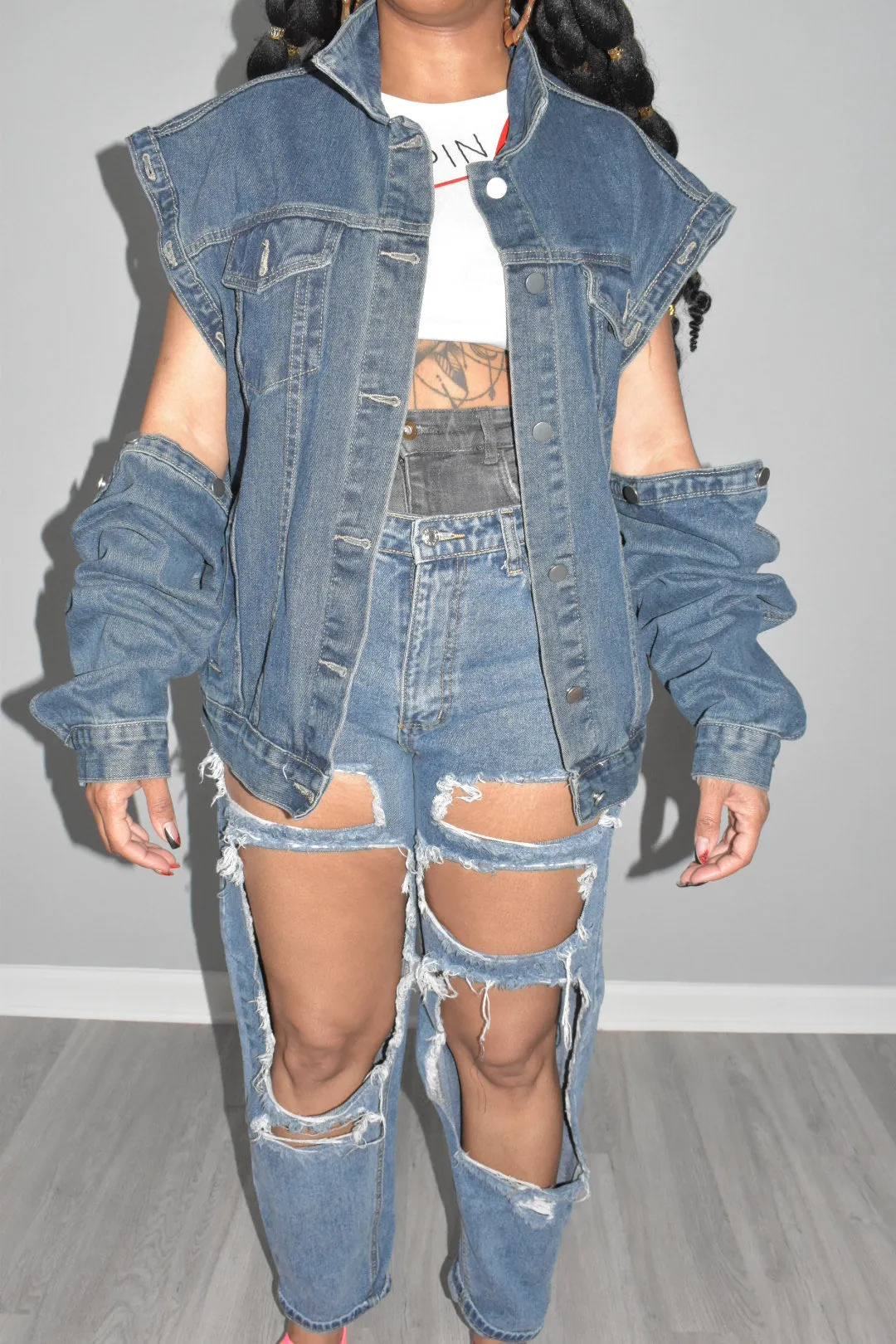 POPPIN 2 in 1 Denim Jacket