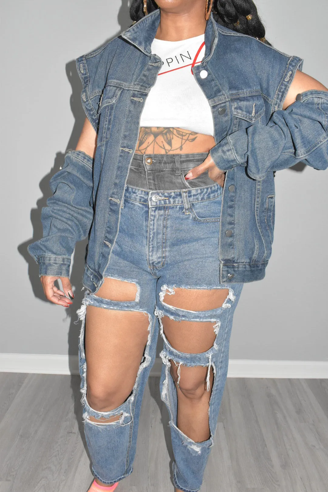 POPPIN 2 in 1 Denim Jacket