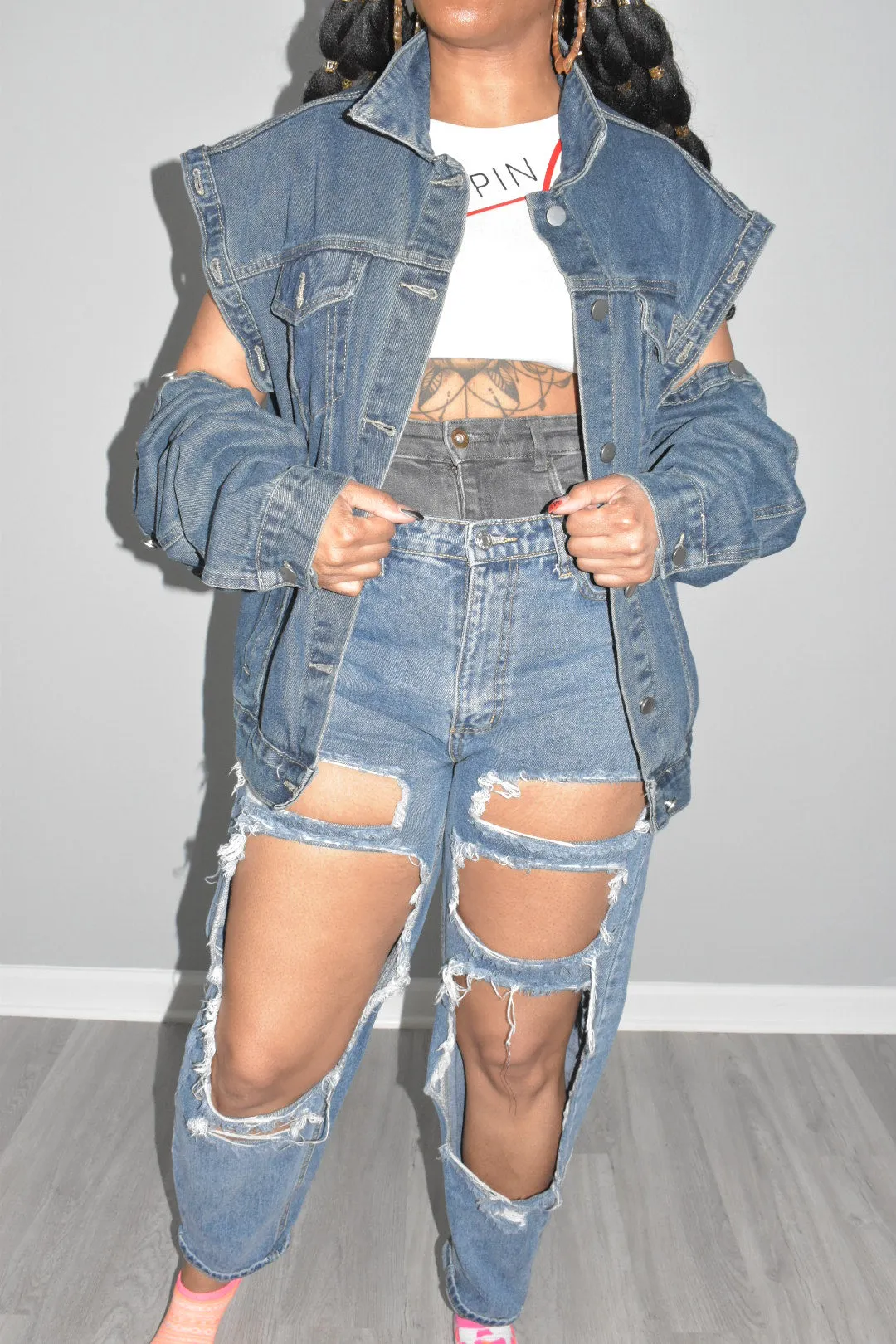 POPPIN 2 in 1 Denim Jacket