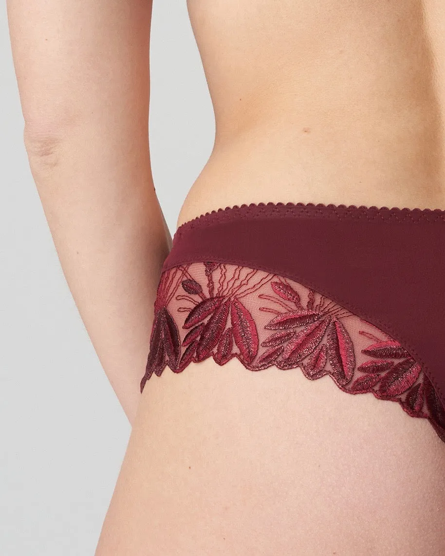 Prima Donna - Orlando Luxury Thong - Deep Cherry