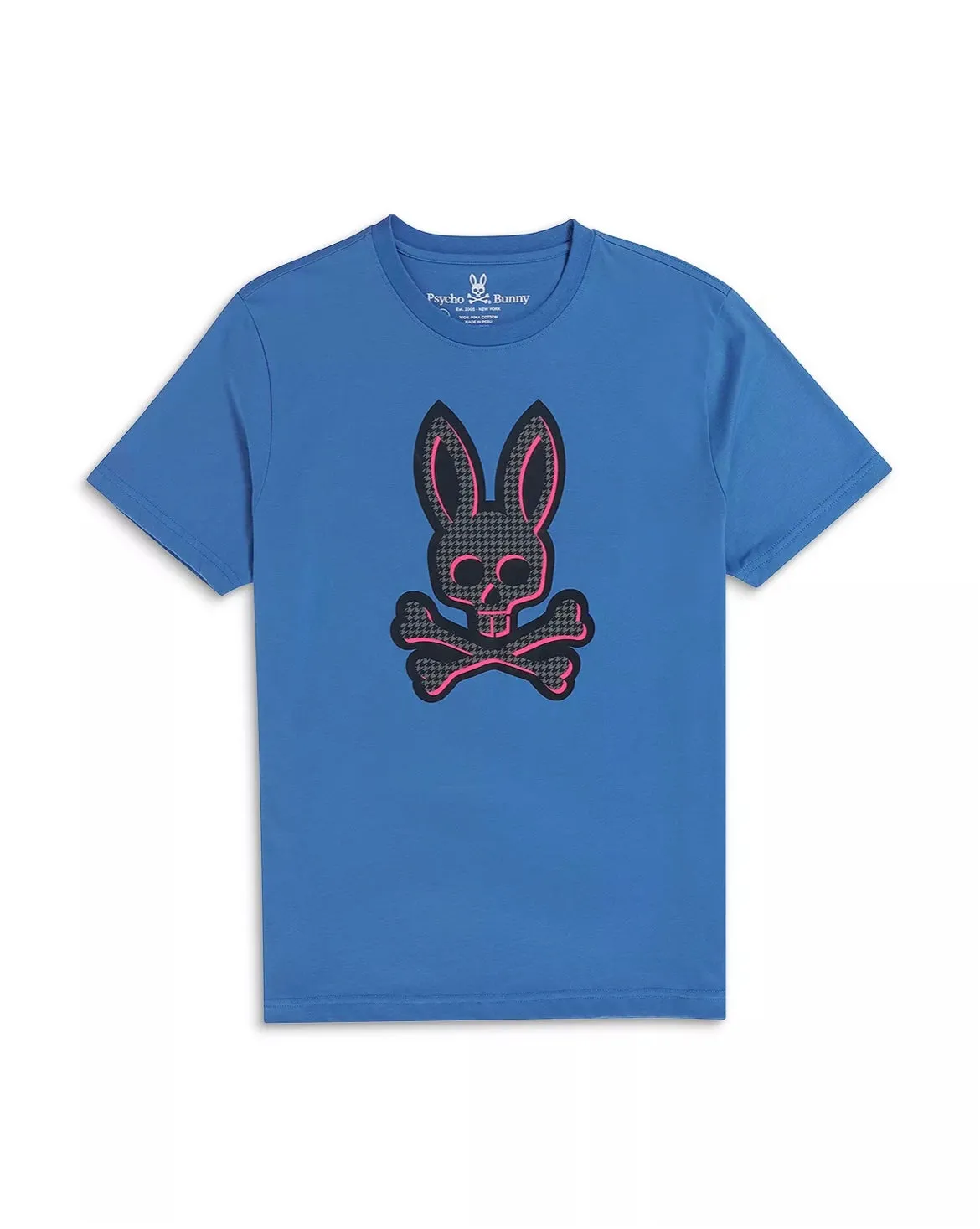 PSYCHO BUNNY MENS DRAKE GRAPHIC BLUE TEE