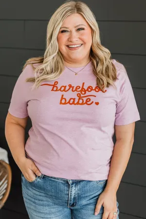 "Barefoot Babe" Graphic Tee- Lilac