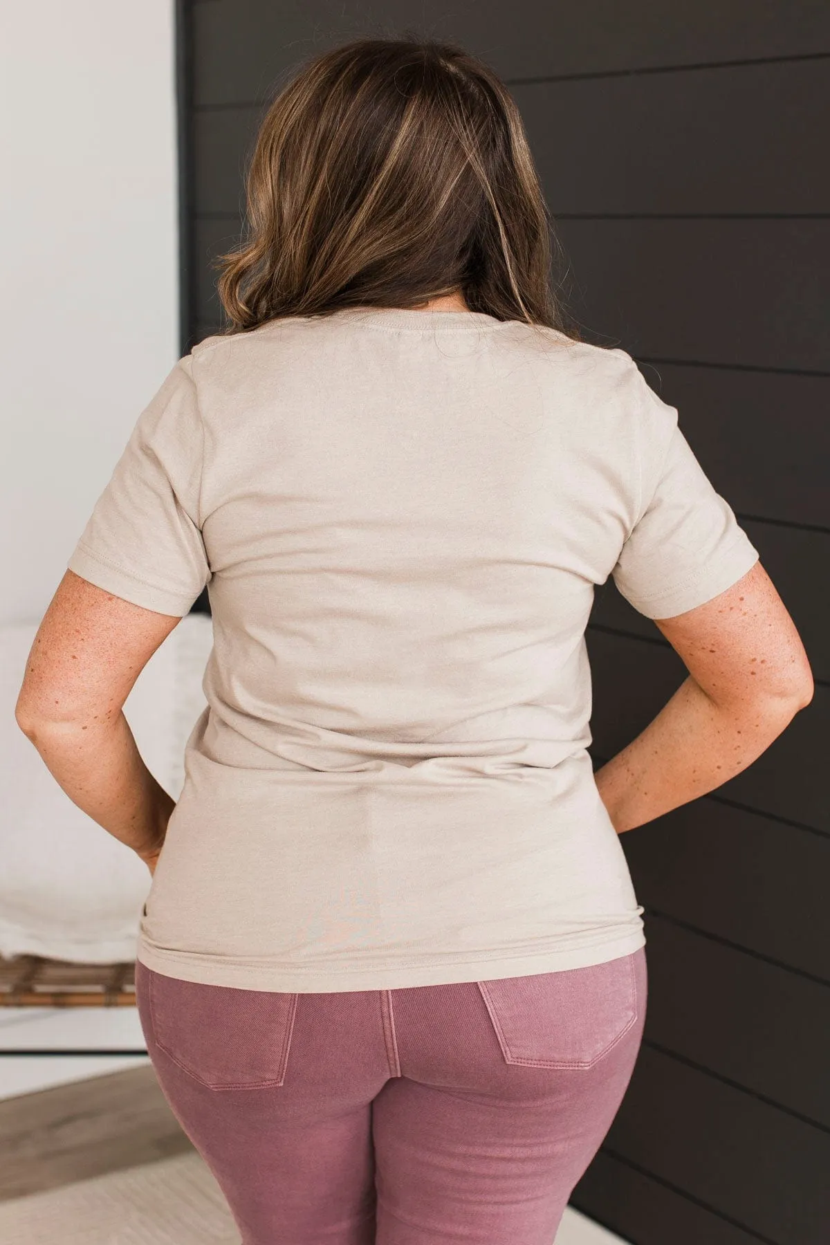 "Best Mom Ever" Graphic Tee- Taupe