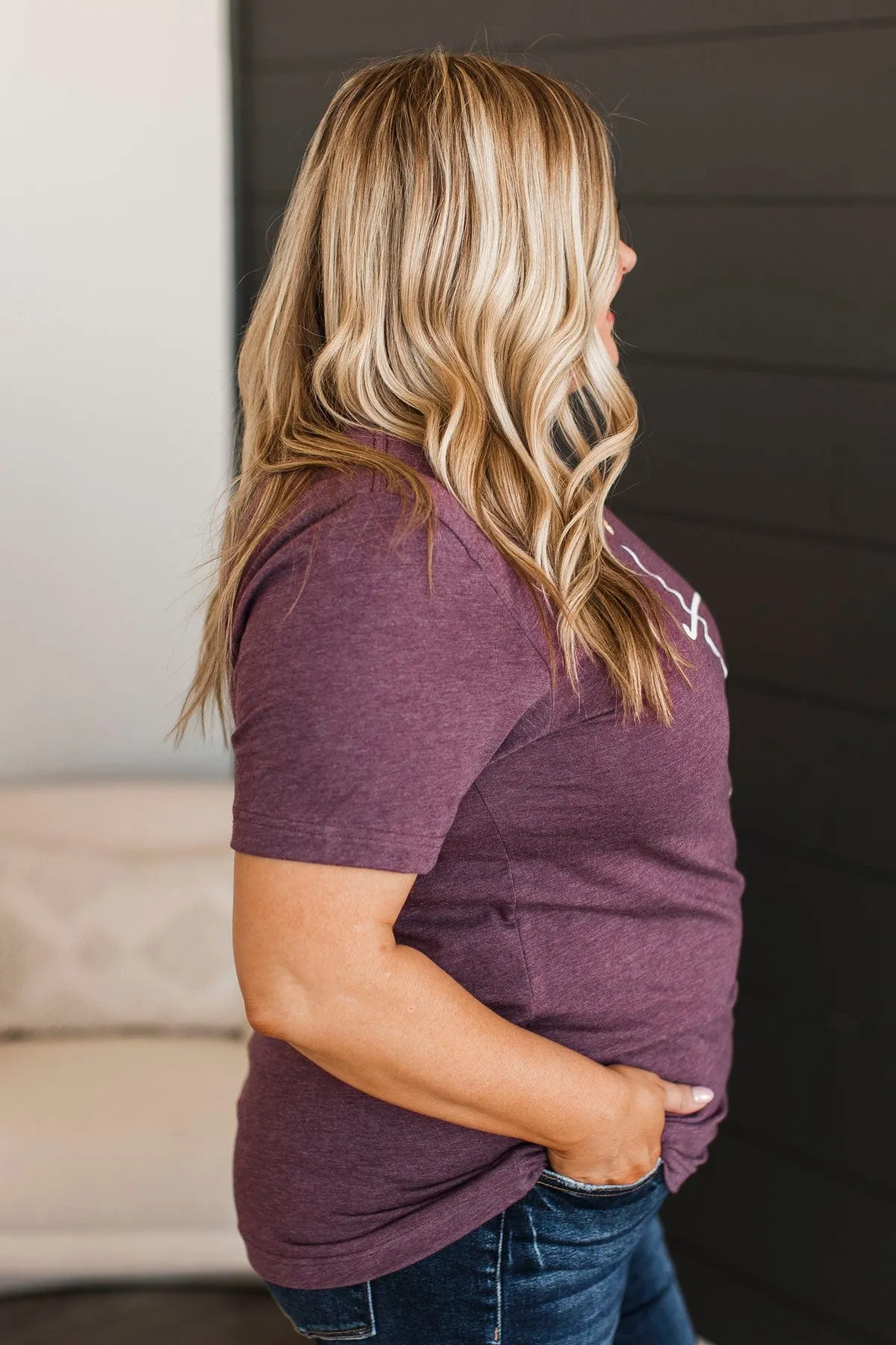 "Faith" Graphic Tee- Heather Plum