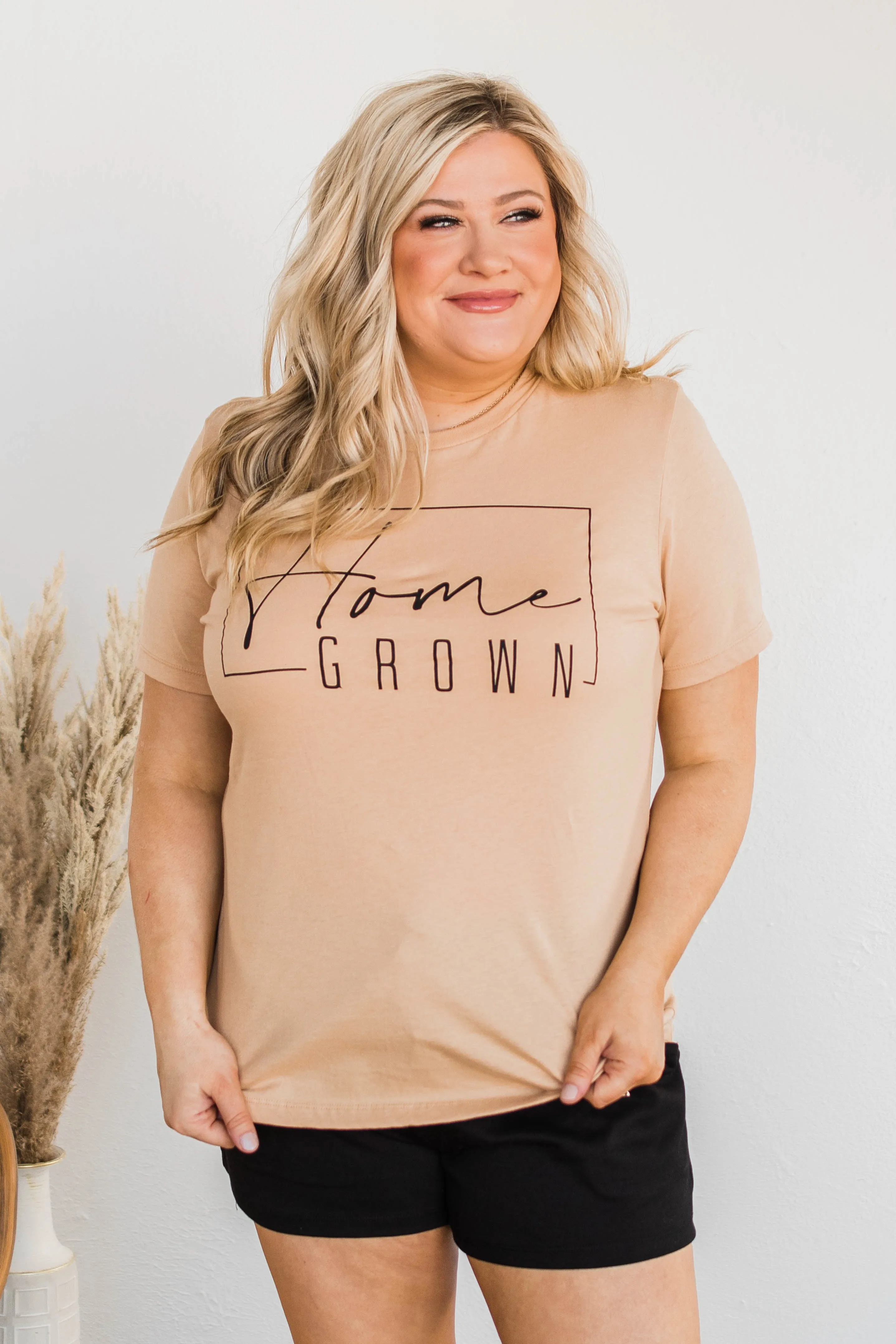 "Home Grown" Graphic Tee- Tan
