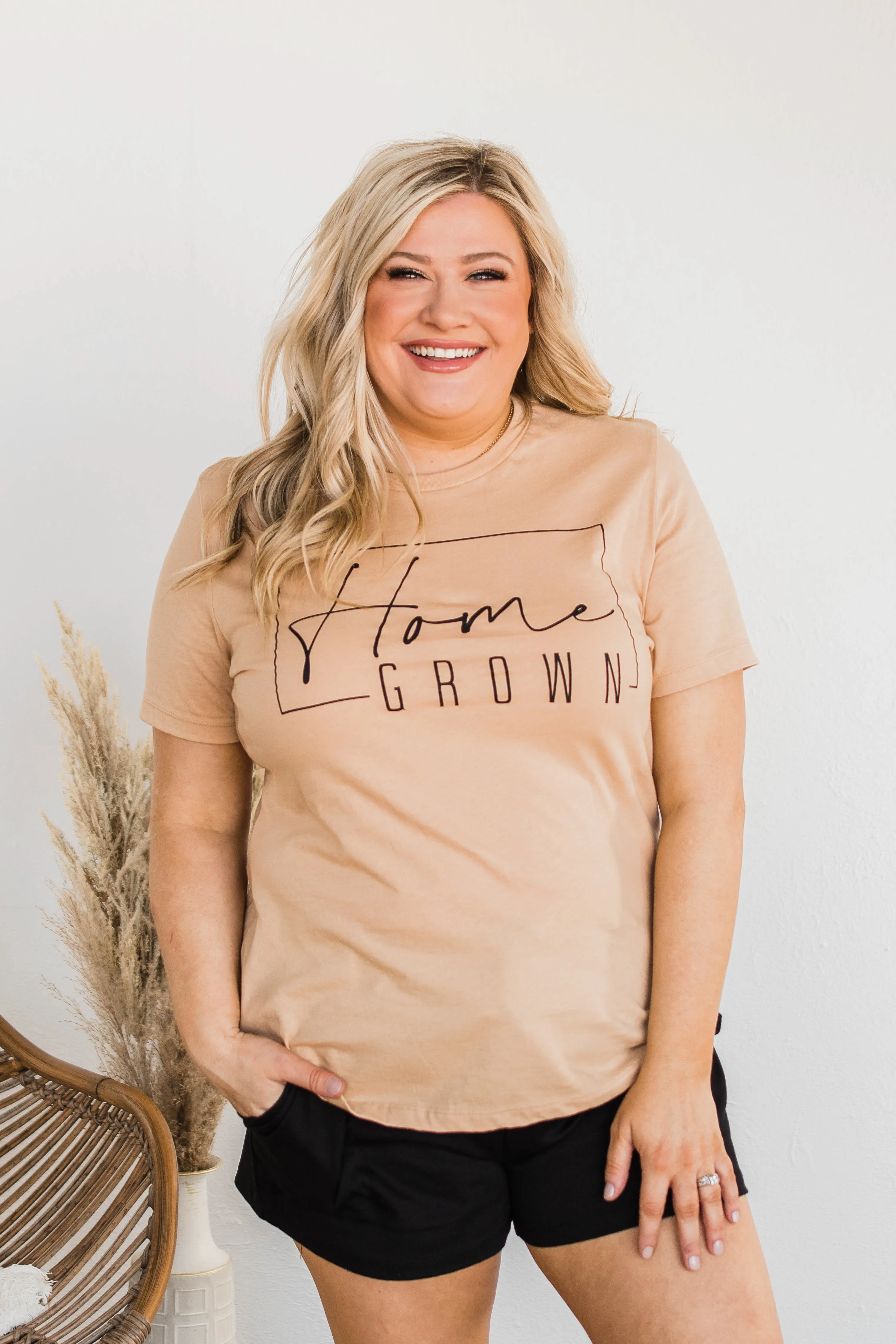 "Home Grown" Graphic Tee- Tan