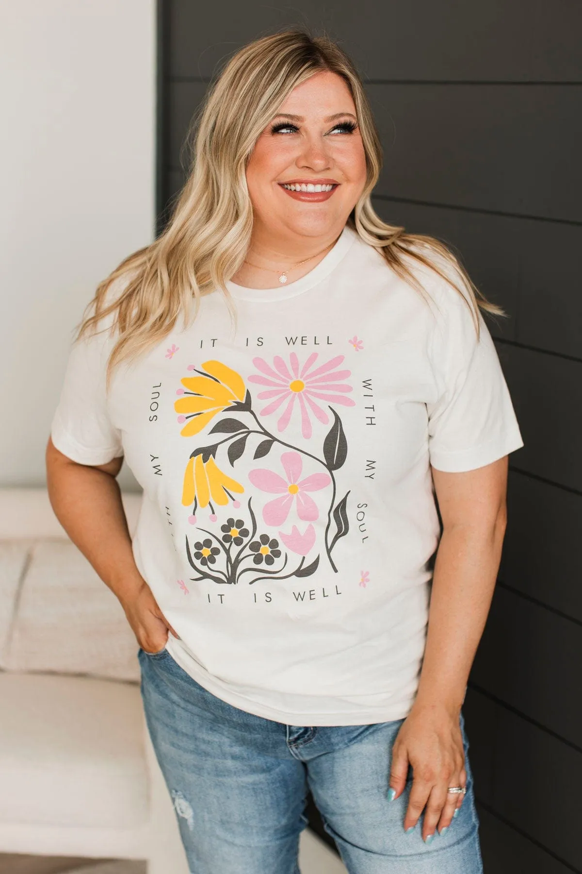 "It Is Well With My Soul" Graphic Tee- Vintage White