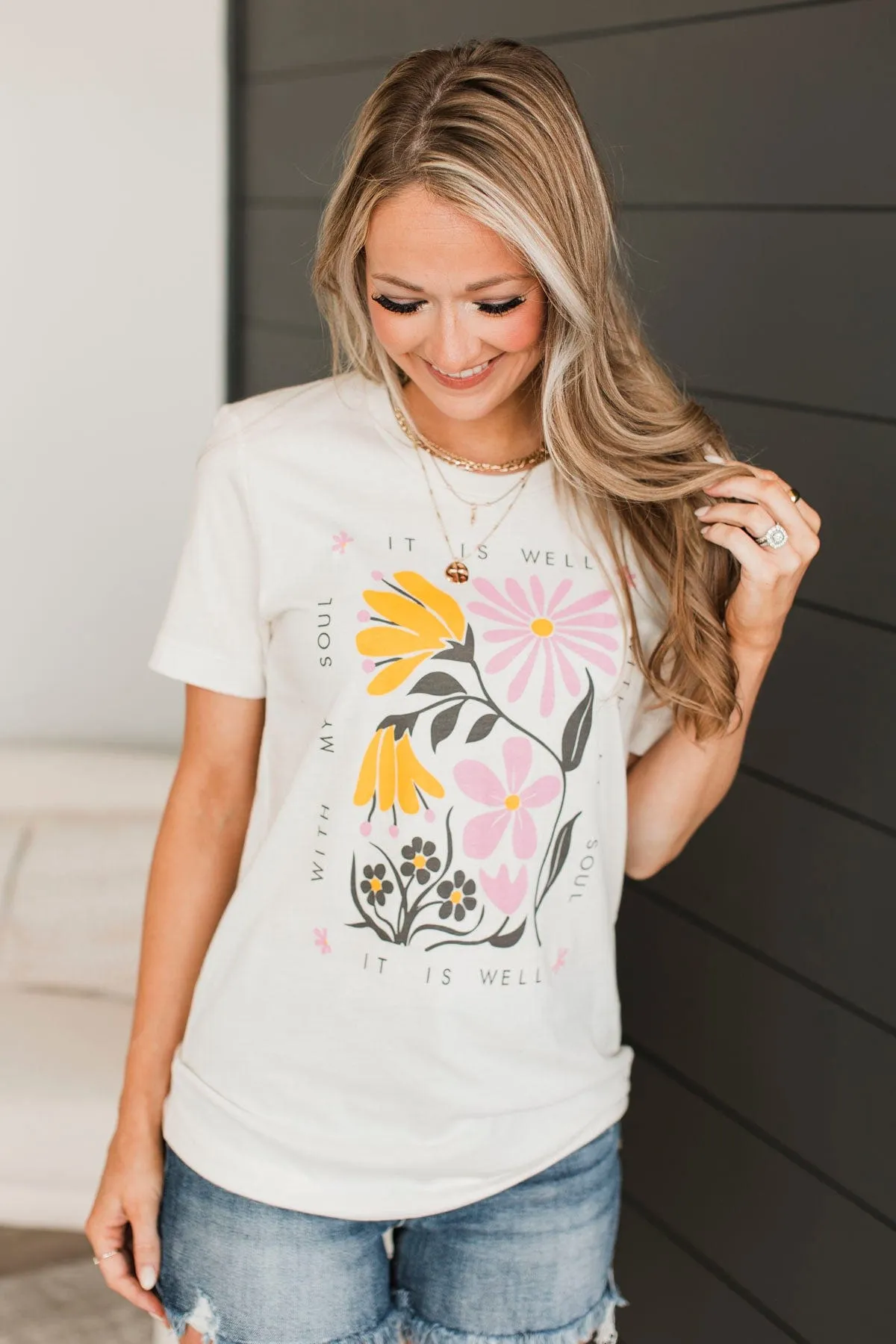 "It Is Well With My Soul" Graphic Tee- Vintage White