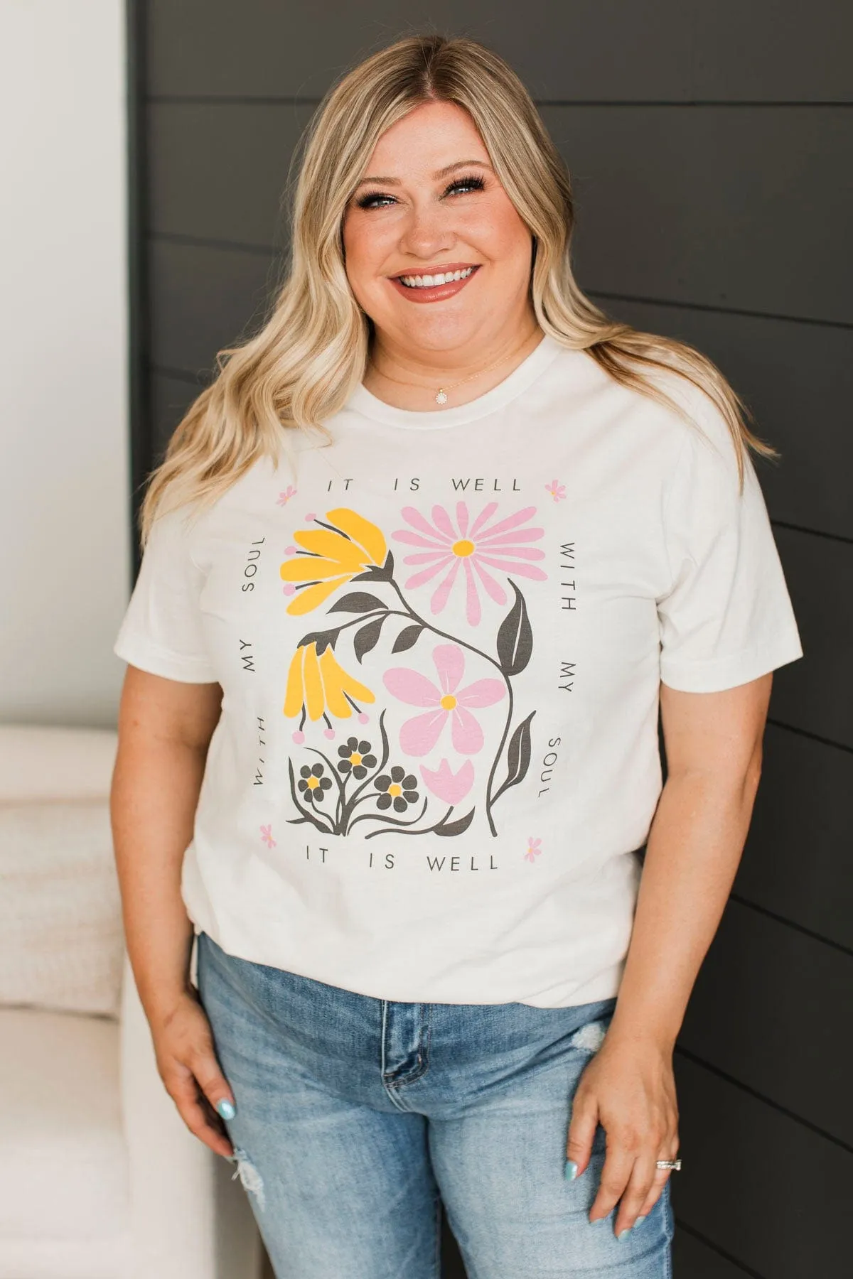 "It Is Well With My Soul" Graphic Tee- Vintage White