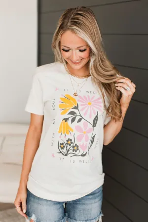 "It Is Well With My Soul" Graphic Tee- Vintage White