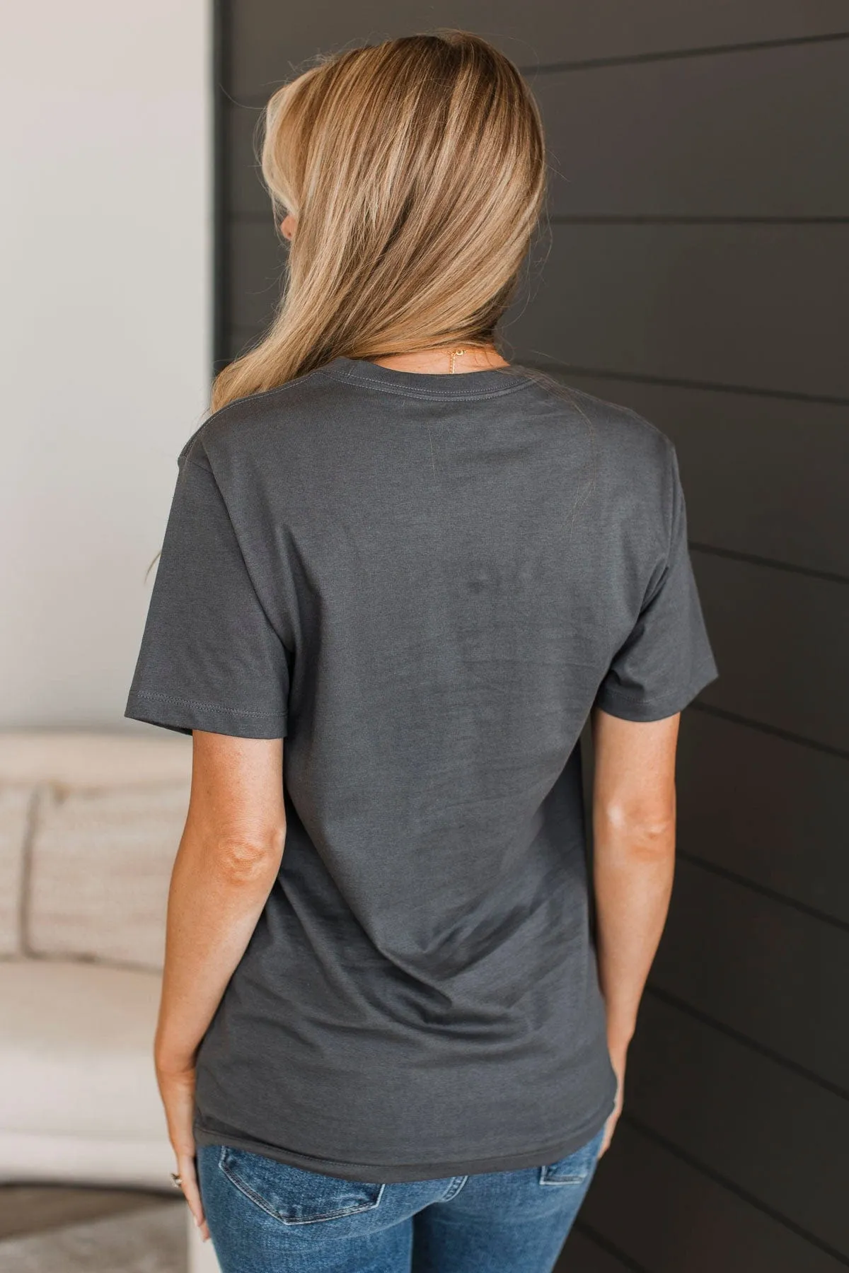 "Lake Life" Graphic Tee- Charcoal