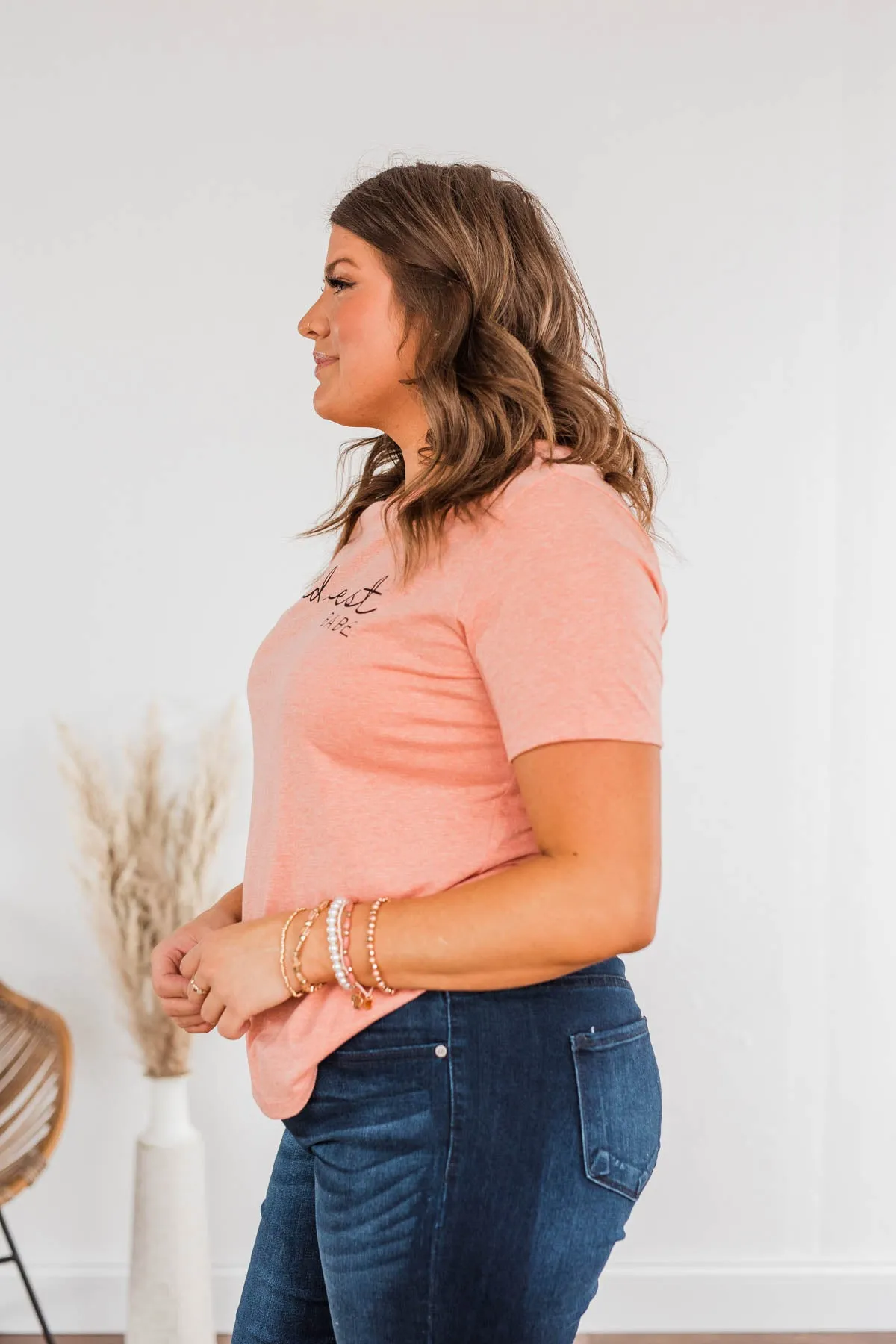 "Midwest Babe" Graphic Tee- Coral