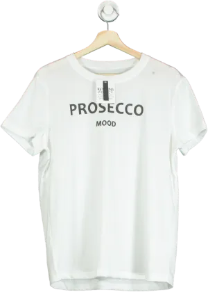 "Prosecco Mood" White slogan T-Shirt UK XXL