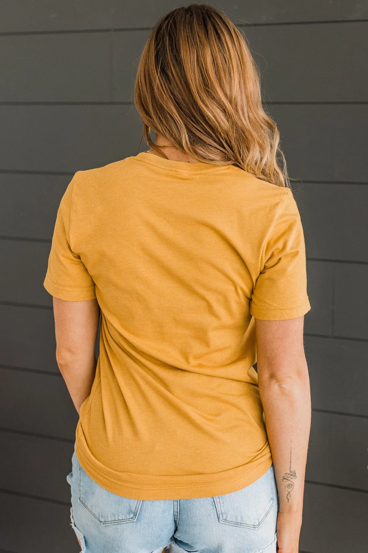 "Sunshine State Of Mind" Graphic Tee- Mustard