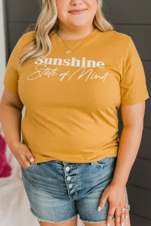"Sunshine State Of Mind" Graphic Tee- Mustard