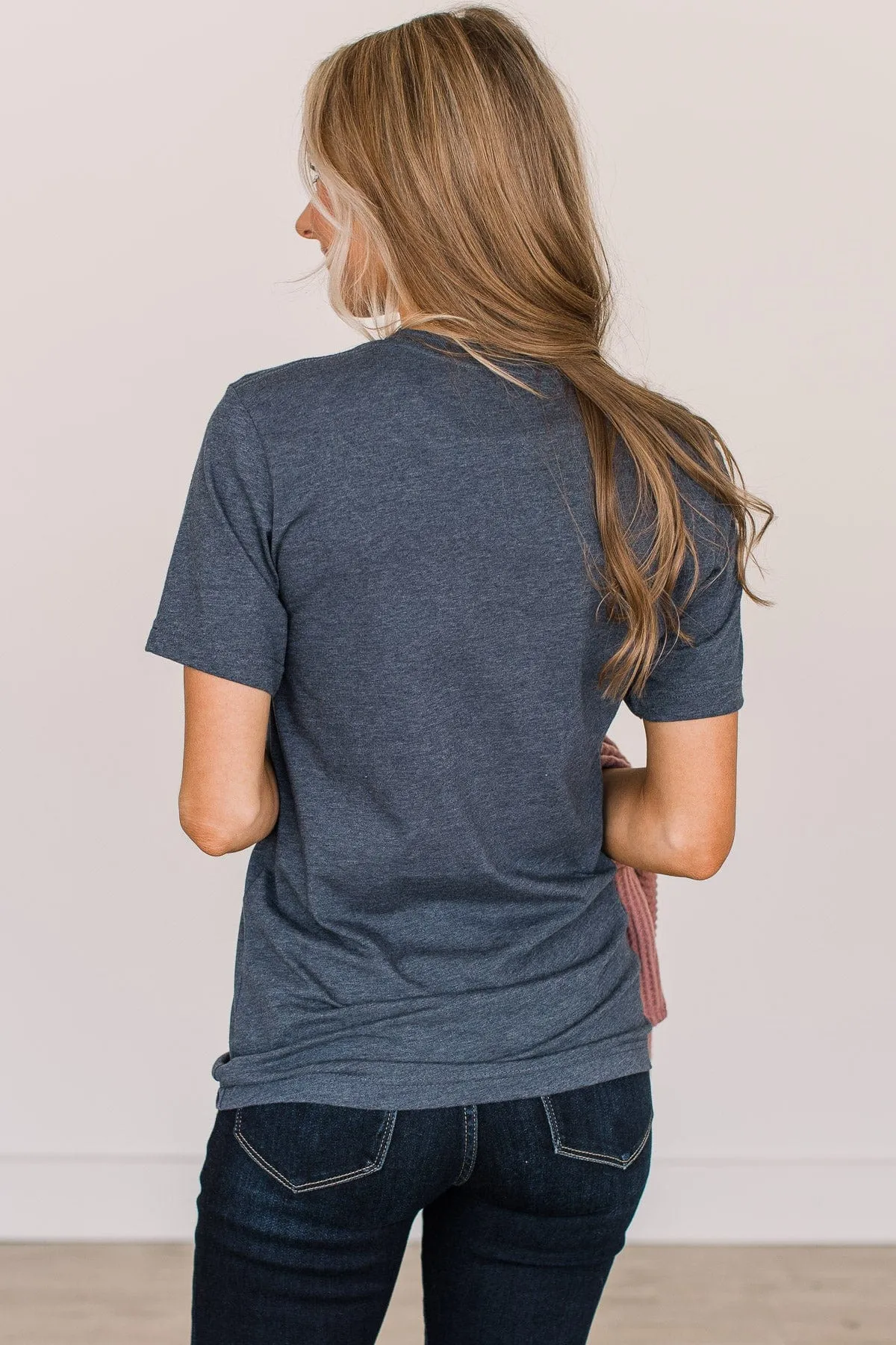 "Sunshine State Of Mind" Graphic Tee- Navy