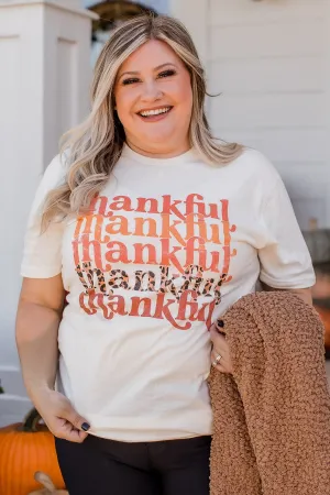 "Thankful" Graphic Tee- Cream