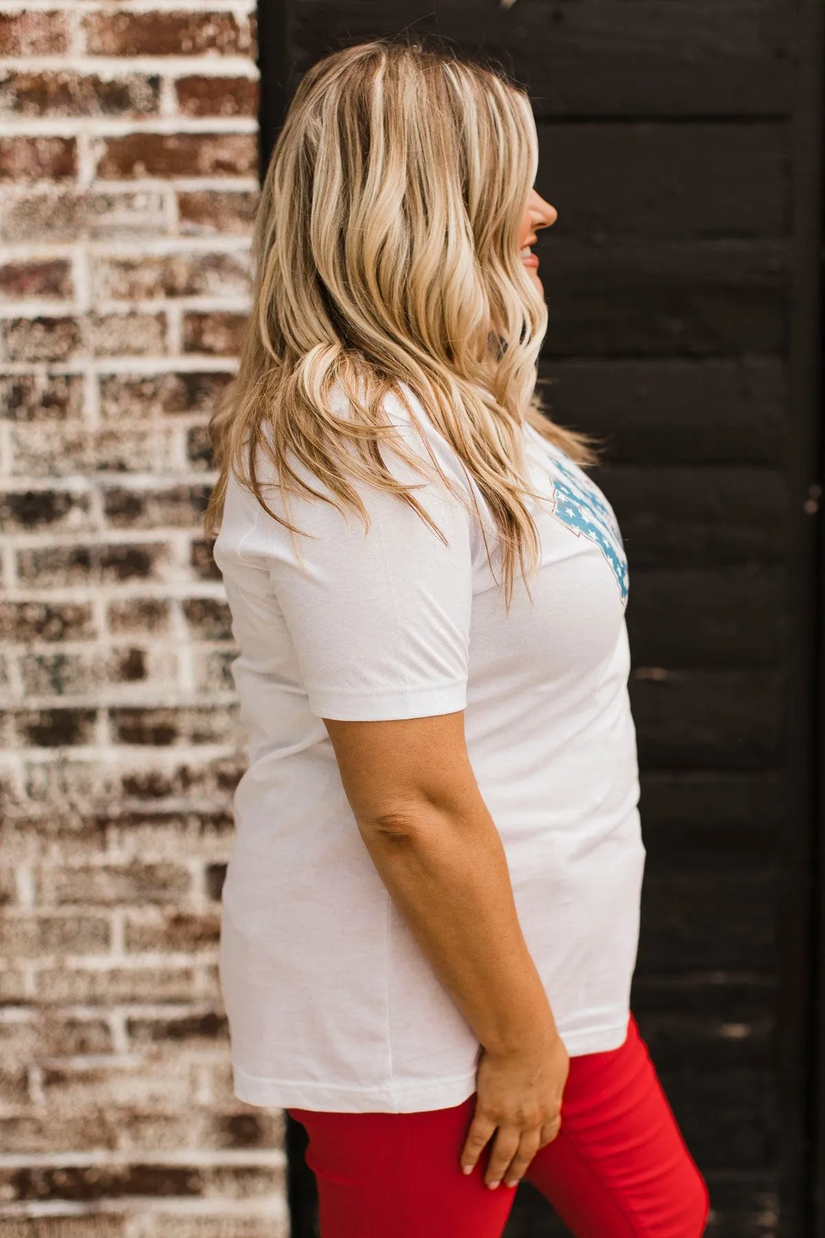 "USA" Graphic Tee- White