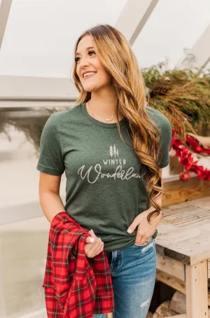 "Winter Wonderland" Graphic Tee- Wintergreen
