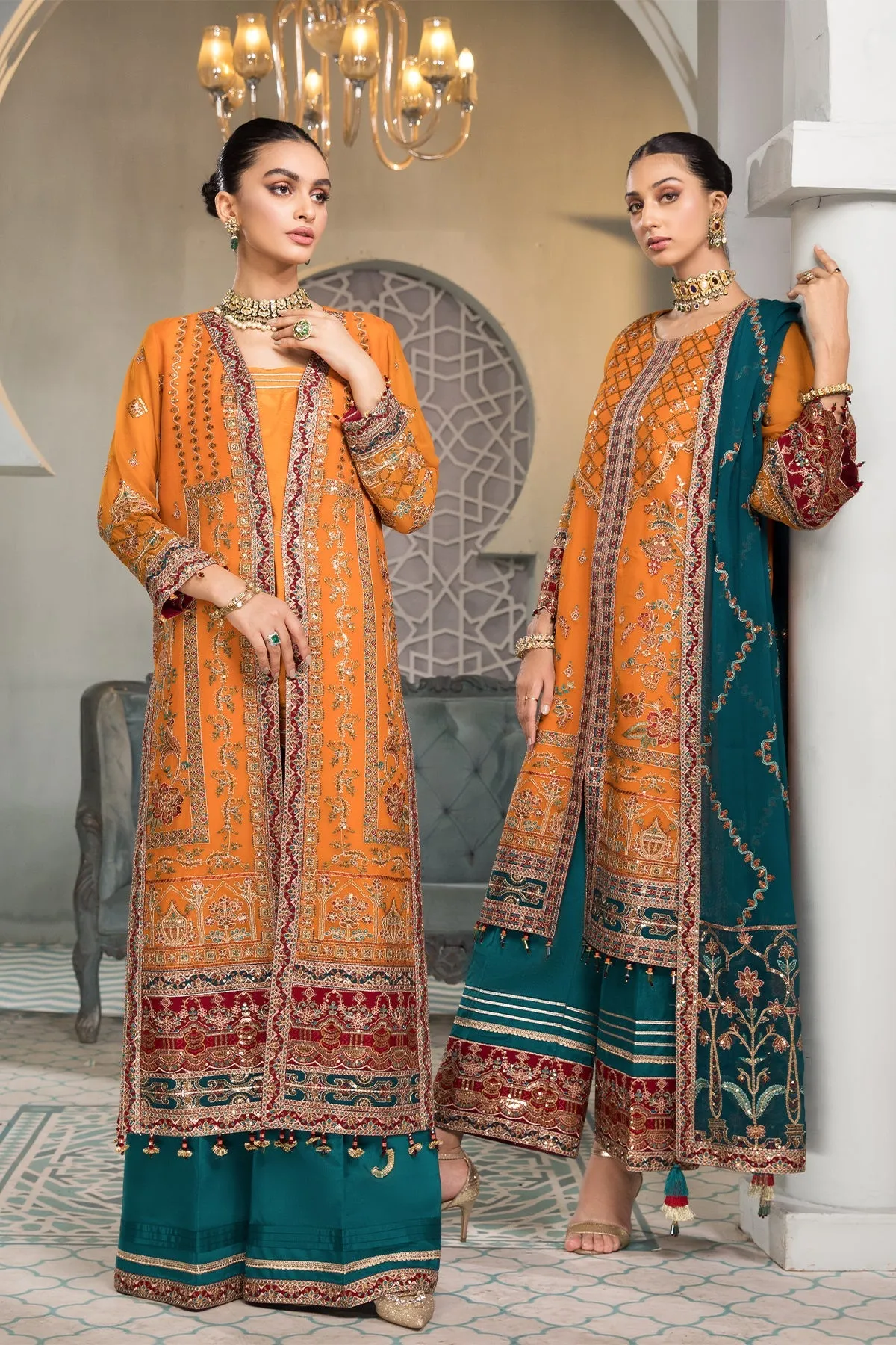Raag Alizeh Fashion Vasl-e-Meeras Festive Edition 2022 | Unstitched Embroidered Chiffon Suits