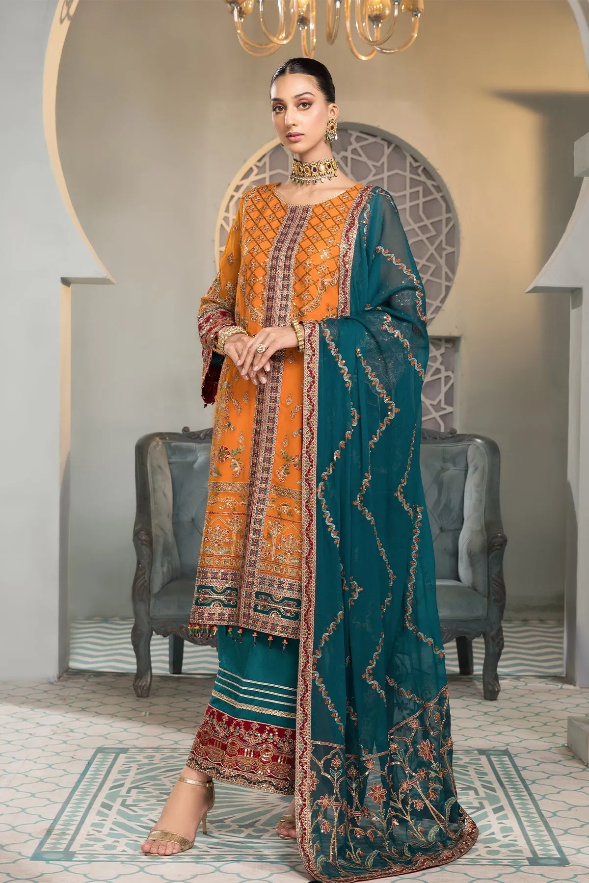 Raag Alizeh Fashion Vasl-e-Meeras Festive Edition 2022 | Unstitched Embroidered Chiffon Suits