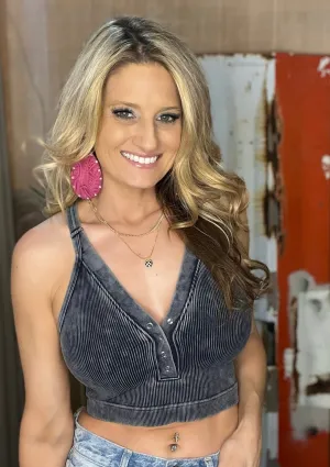 Reba Back Cutout Brami - Ash Black