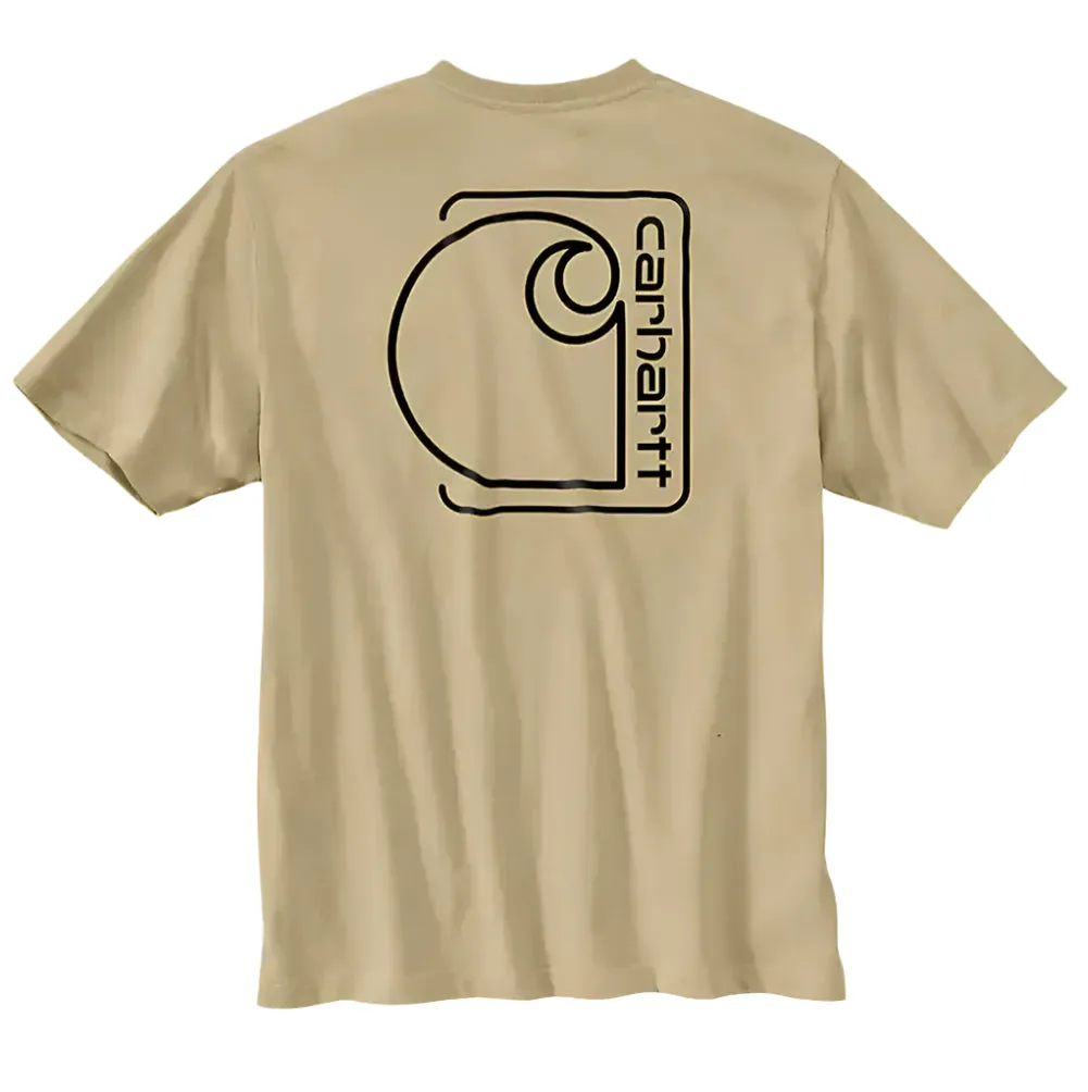 Relaxed Fit Lightweight Short-Sleeve Pocket C Graphic T-Shirt - 106760