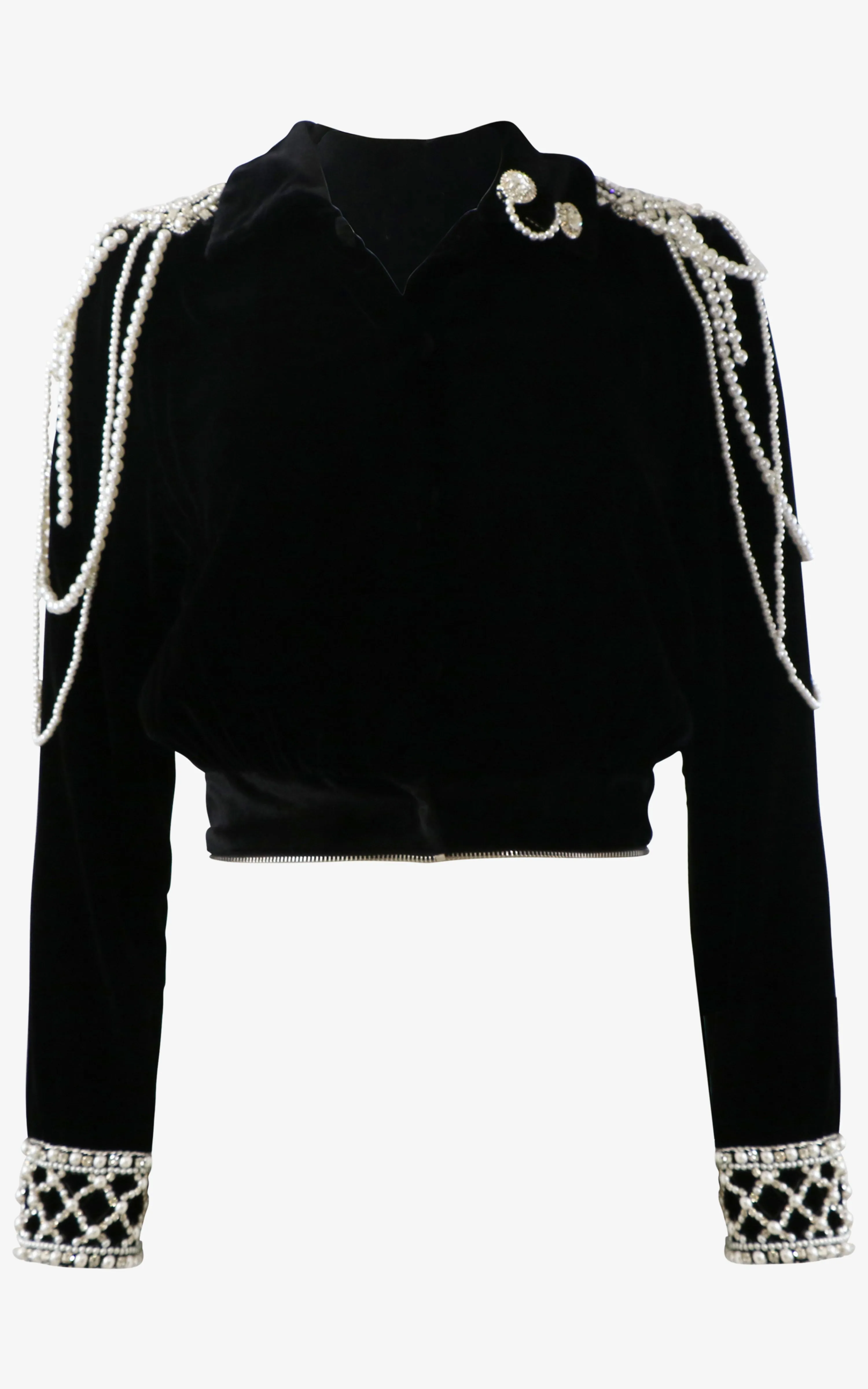 Revelation Royal Cape With Pearl Embellishments